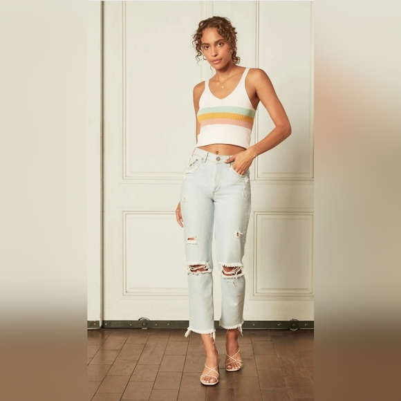 Boyish High-Rise Straight Leg Jean Distressed 27 New THE TOMMY | SPECTACULAR NOW - Picture 14 of 17